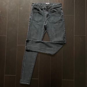 F21 Mid/High Rise Faded Black Skinny Jeans